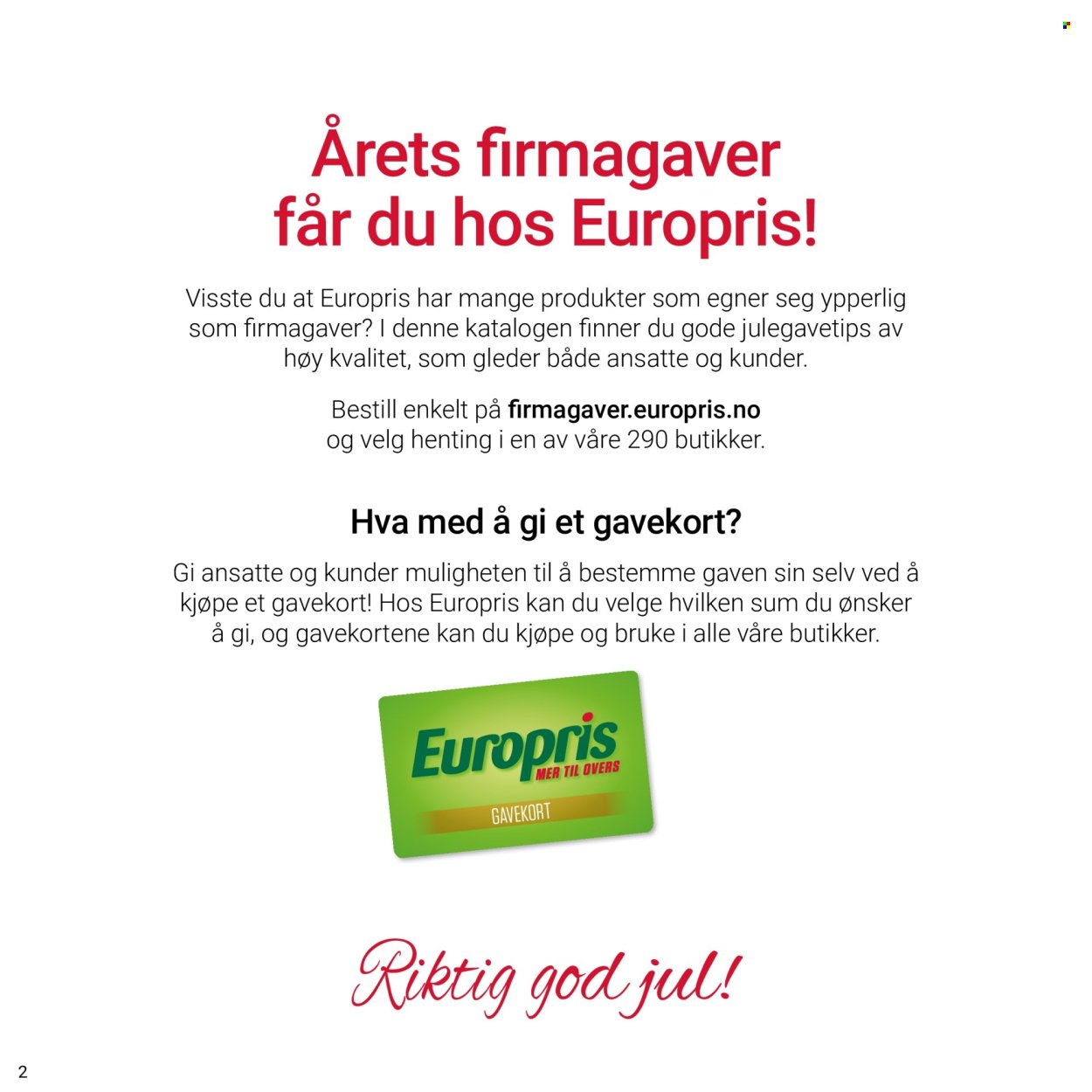 EUROPRIS kundeavis - Julekatalog