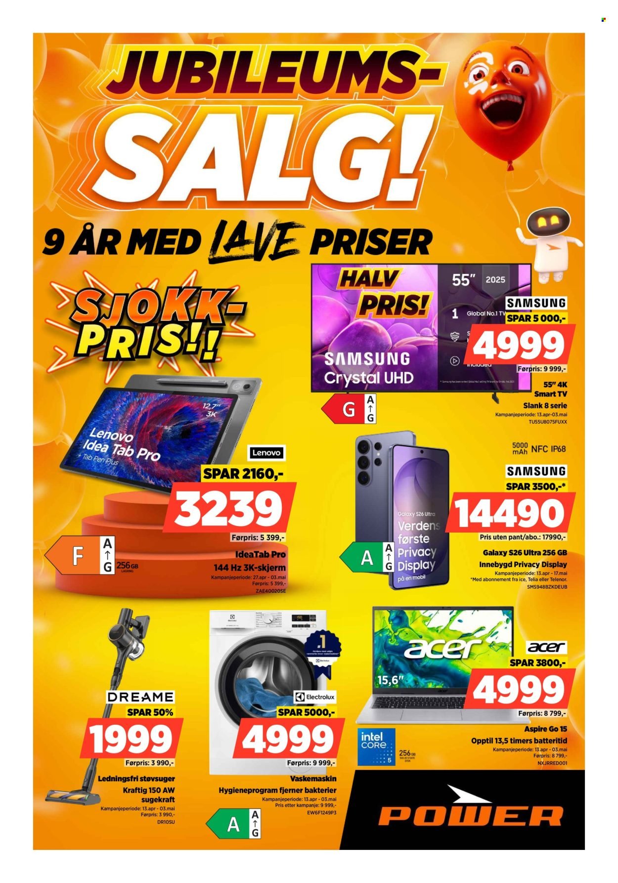 POWER kundeavis - Fra mandag 27. april 2026 (2026-04-27 - 2026-05-03)