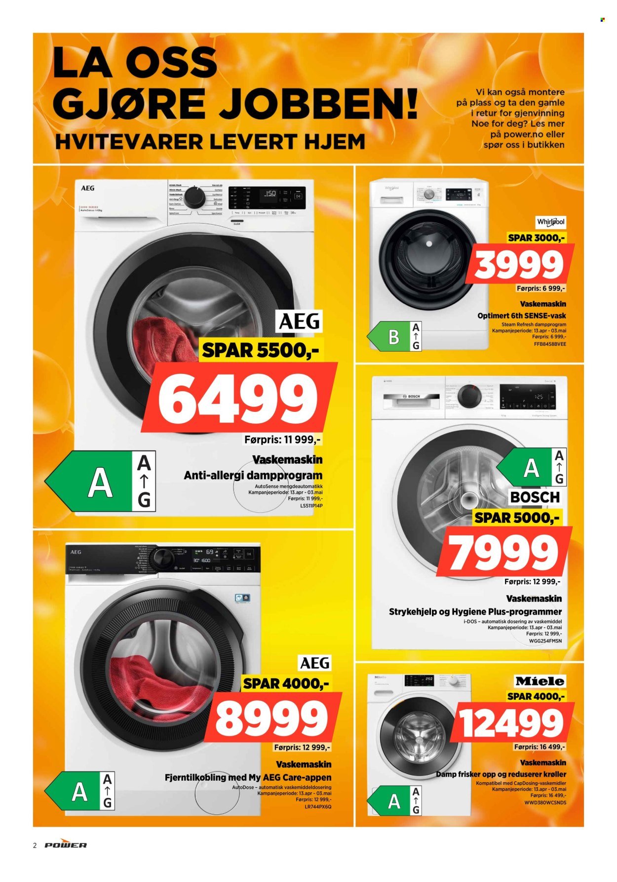 POWER kundeavis - Fra mandag 27. april 2026 (2026-04-27 - 2026-05-03)