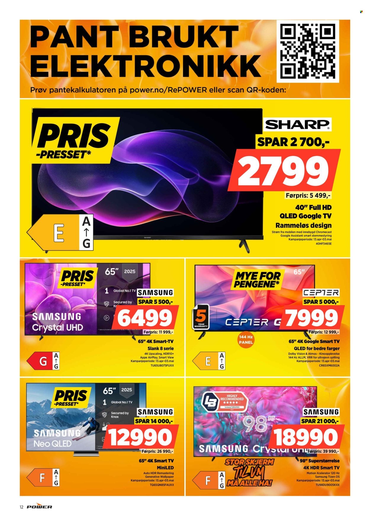 POWER kundeavis - Fra mandag 27. april 2026 (2026-04-27 - 2026-05-03)