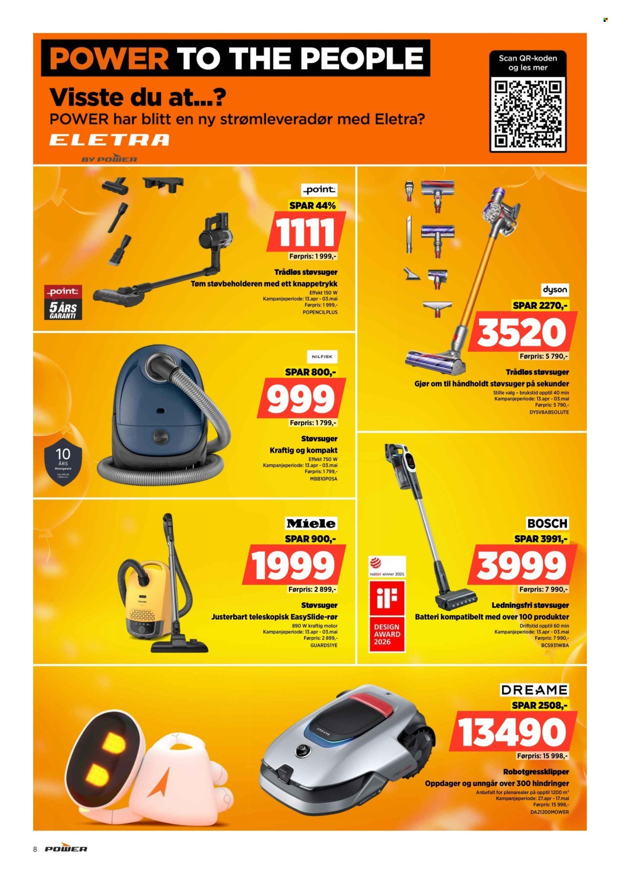 POWER kundeavis - Fra mandag 27. april 2026 (2026-04-27 - 2026-05-03)
