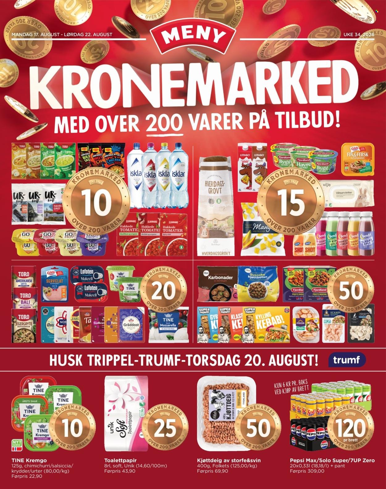 MENY kundeavis - Fra mandag 17. august 2026