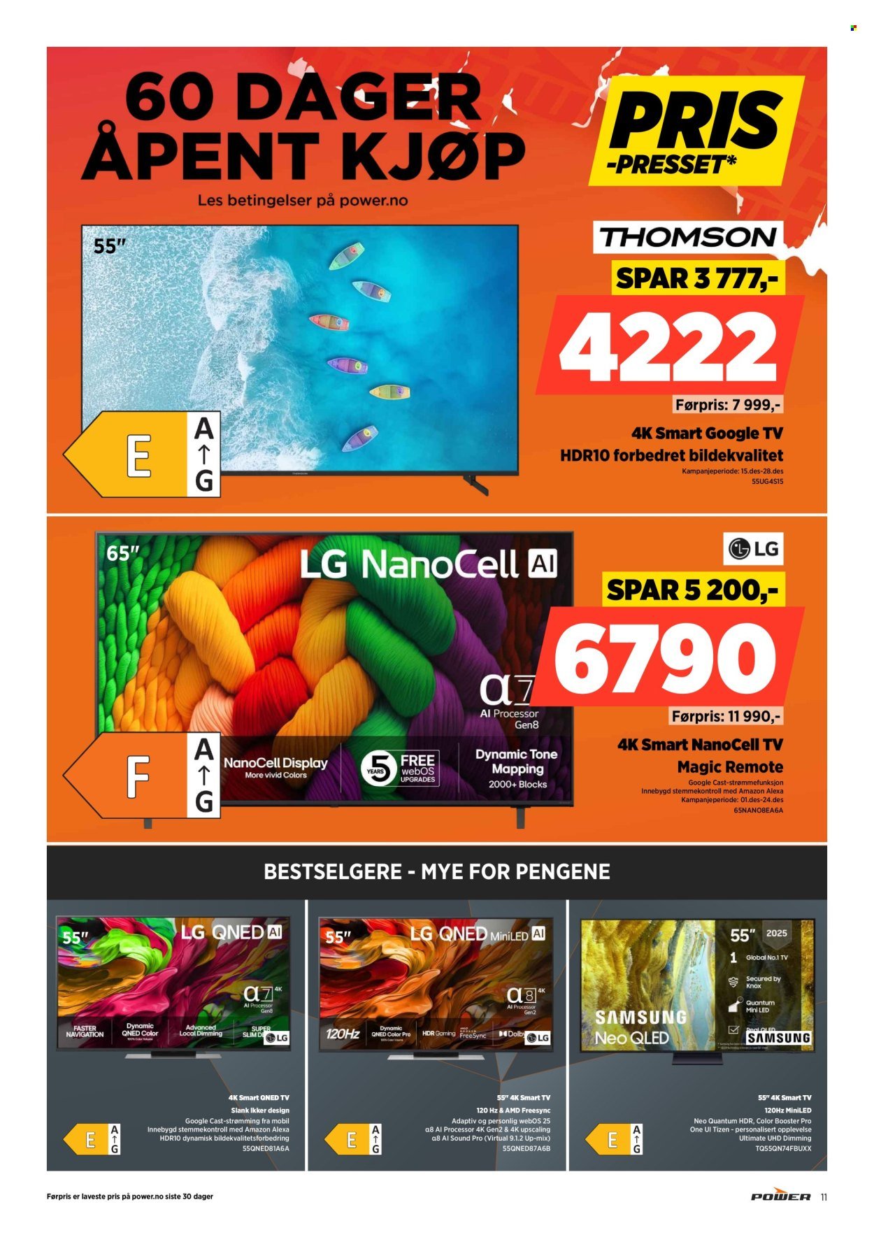 POWER kundeavis - Fra mandag 15. desember 2025 (2025-12-15 - 2025-12-24)