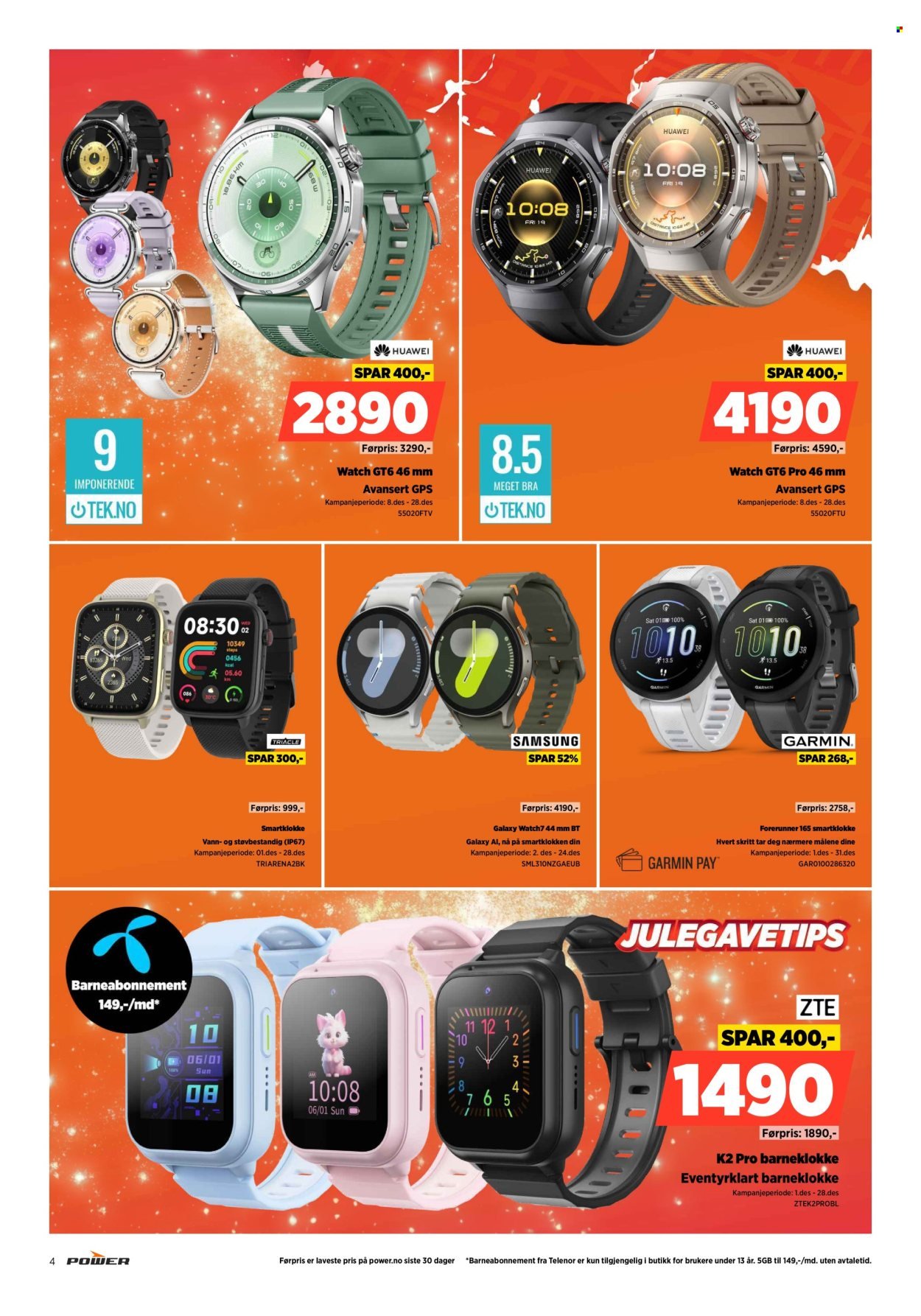 POWER kundeavis - Fra mandag 15. desember 2025 (2025-12-15 - 2025-12-24)