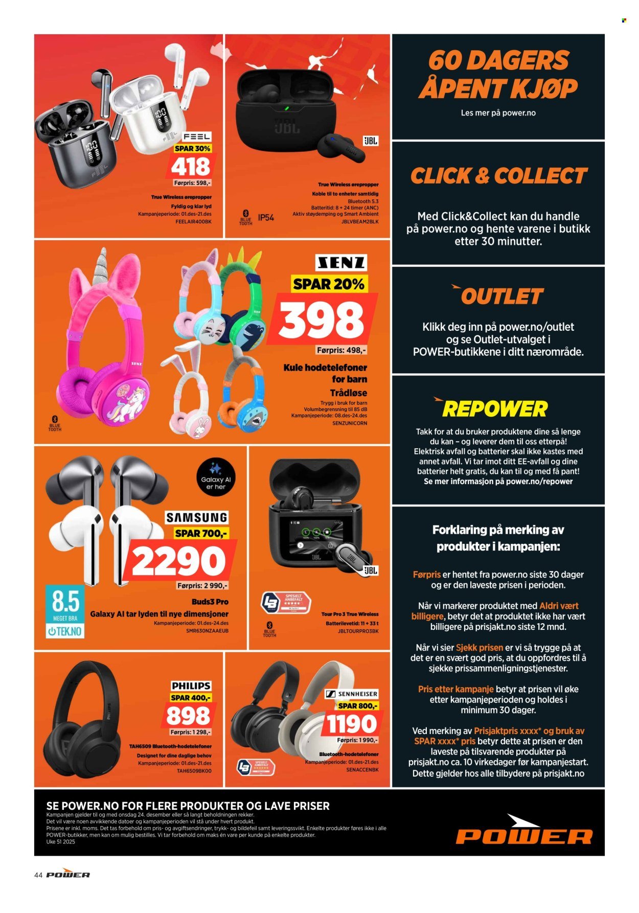 POWER kundeavis - Fra mandag 15. desember 2025 (2025-12-15 - 2025-12-24)