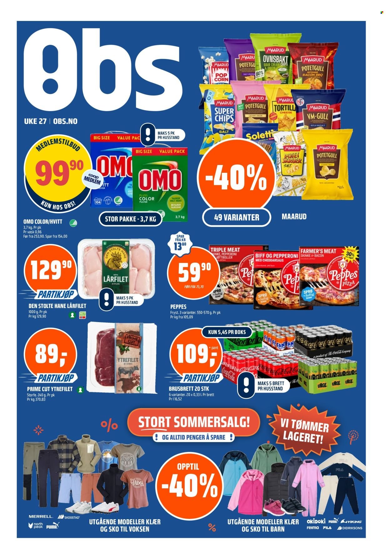 COOP OBS kundeavis - Fra søndag 28. juni 2026
