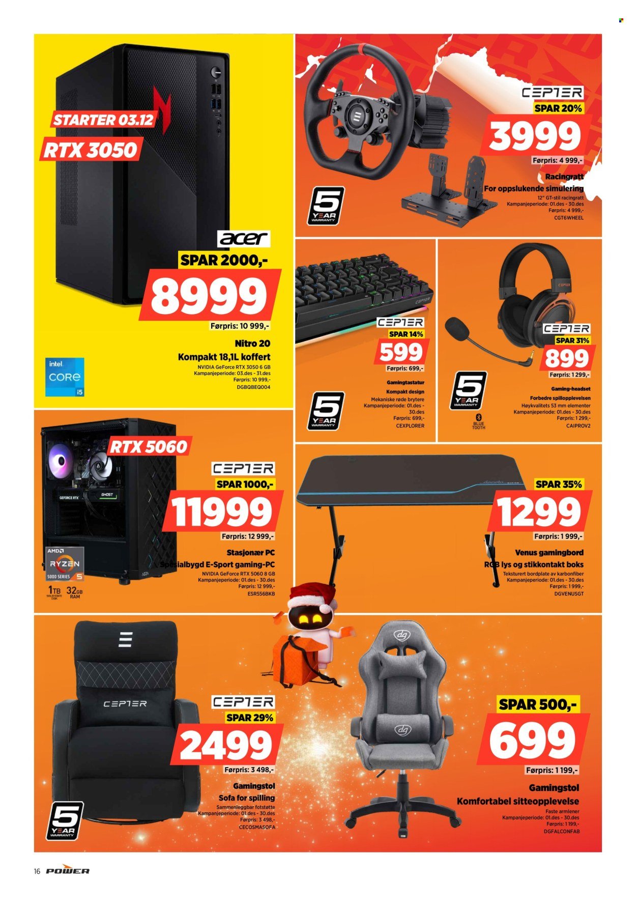 POWER kundeavis - Fra mandag 1. desember 2025 (2025-12-01 - 2025-12-07)