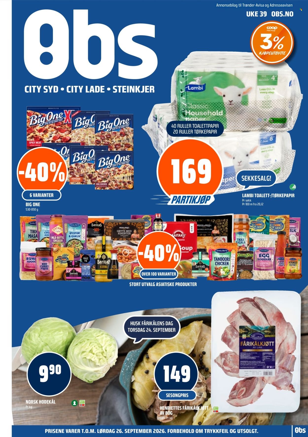 COOP OBS kundeavis - Fra søndag 20. september 2026
