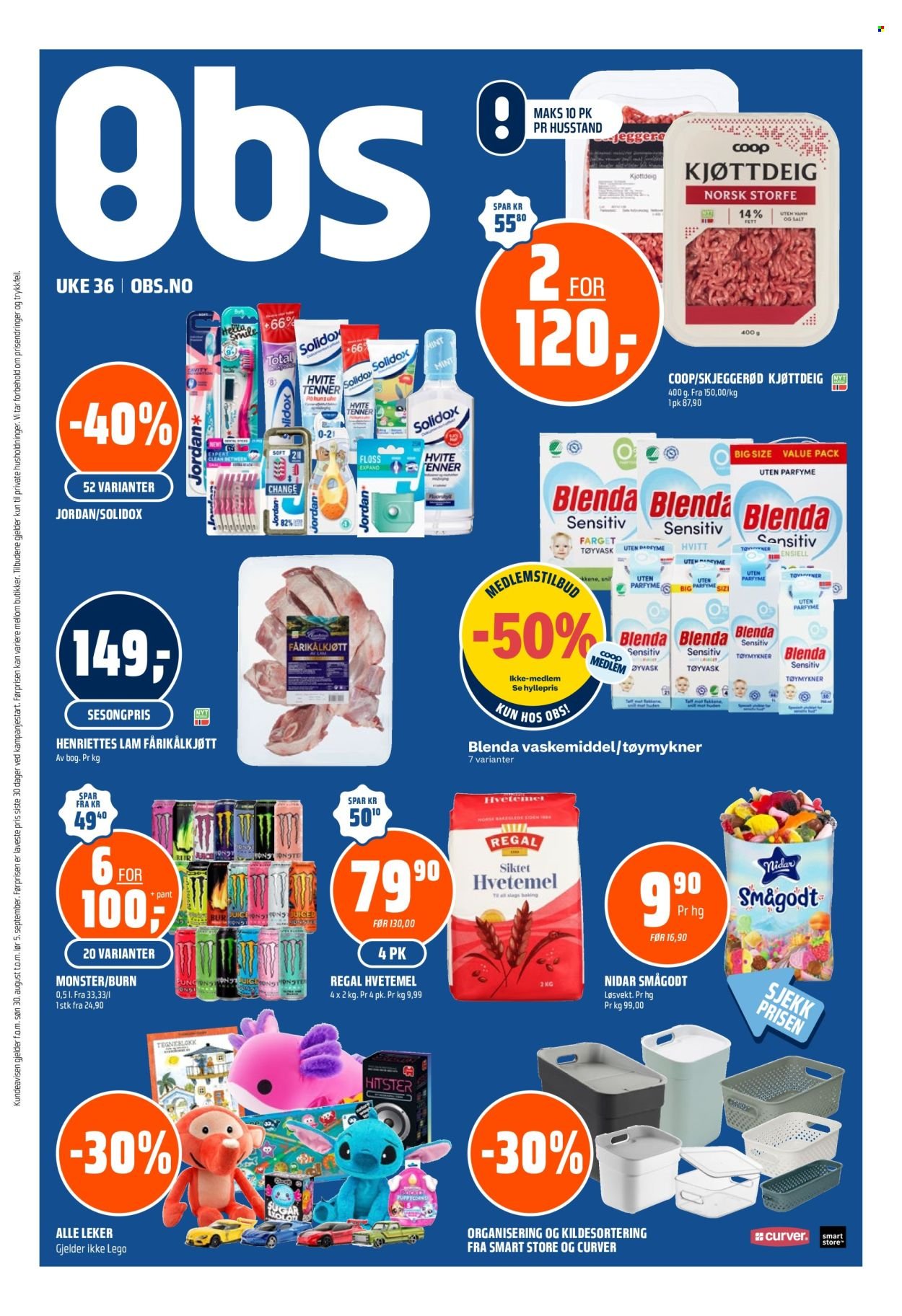 COOP OBS kundeavis - Fra søndag 30. august 2026