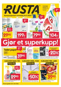 RUSTA kundeavis - Fra mandag 16. mars 2026 (2026-03-16 - 2026-03-22)