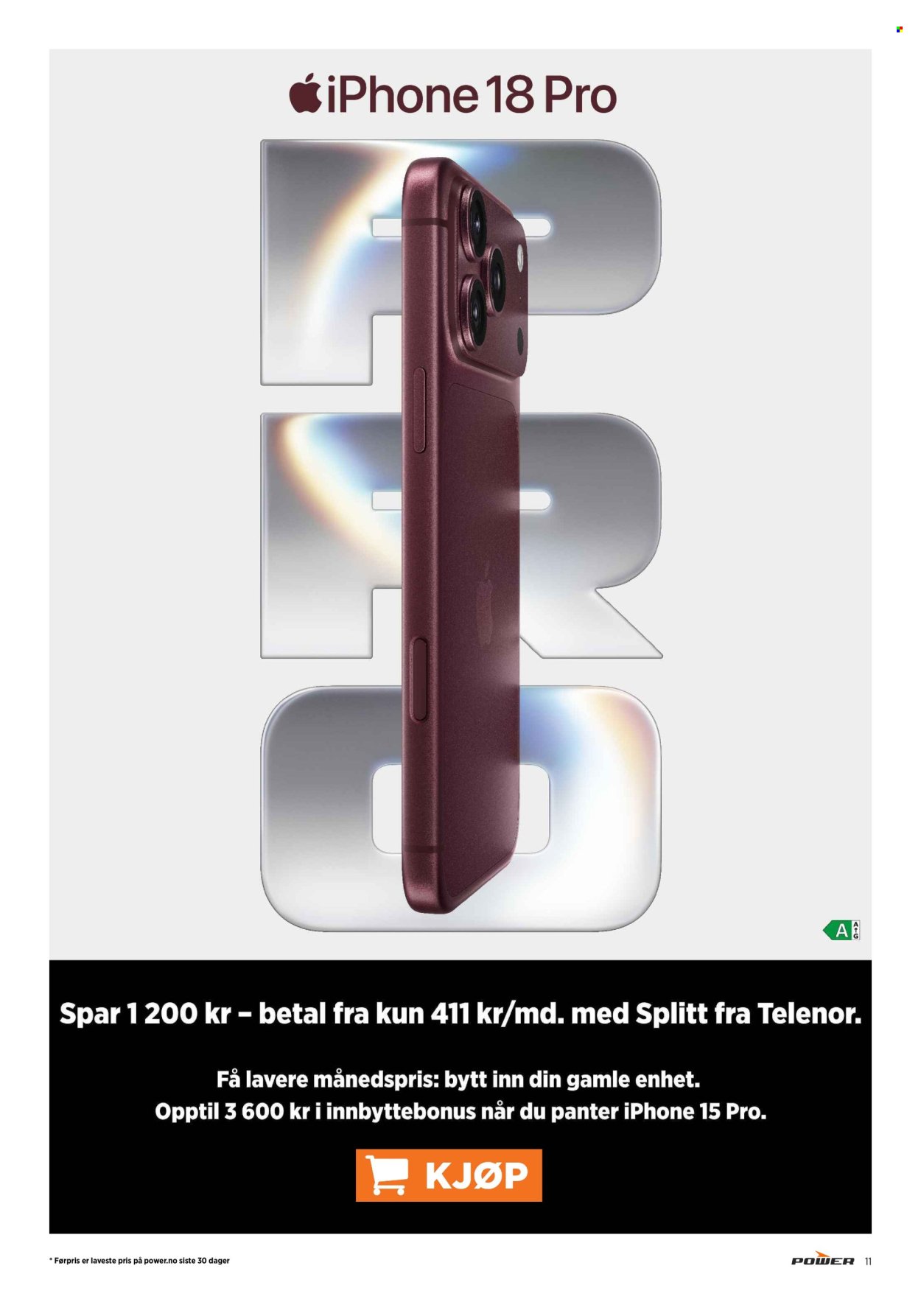 POWER kundeavis - Fra mandag 12. oktober 2026