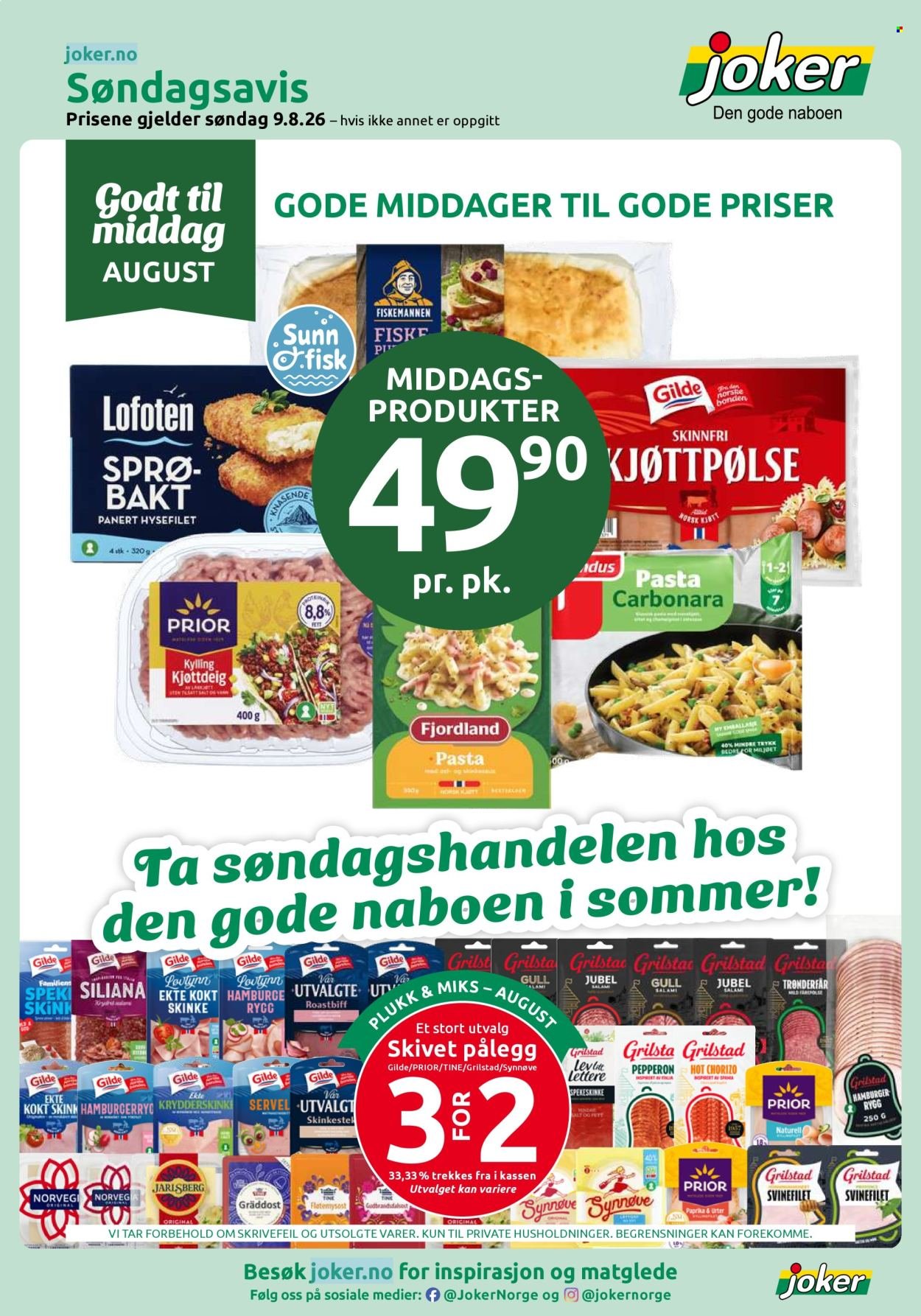 JOKER kundeavis - Fra søndag 9. august 2026