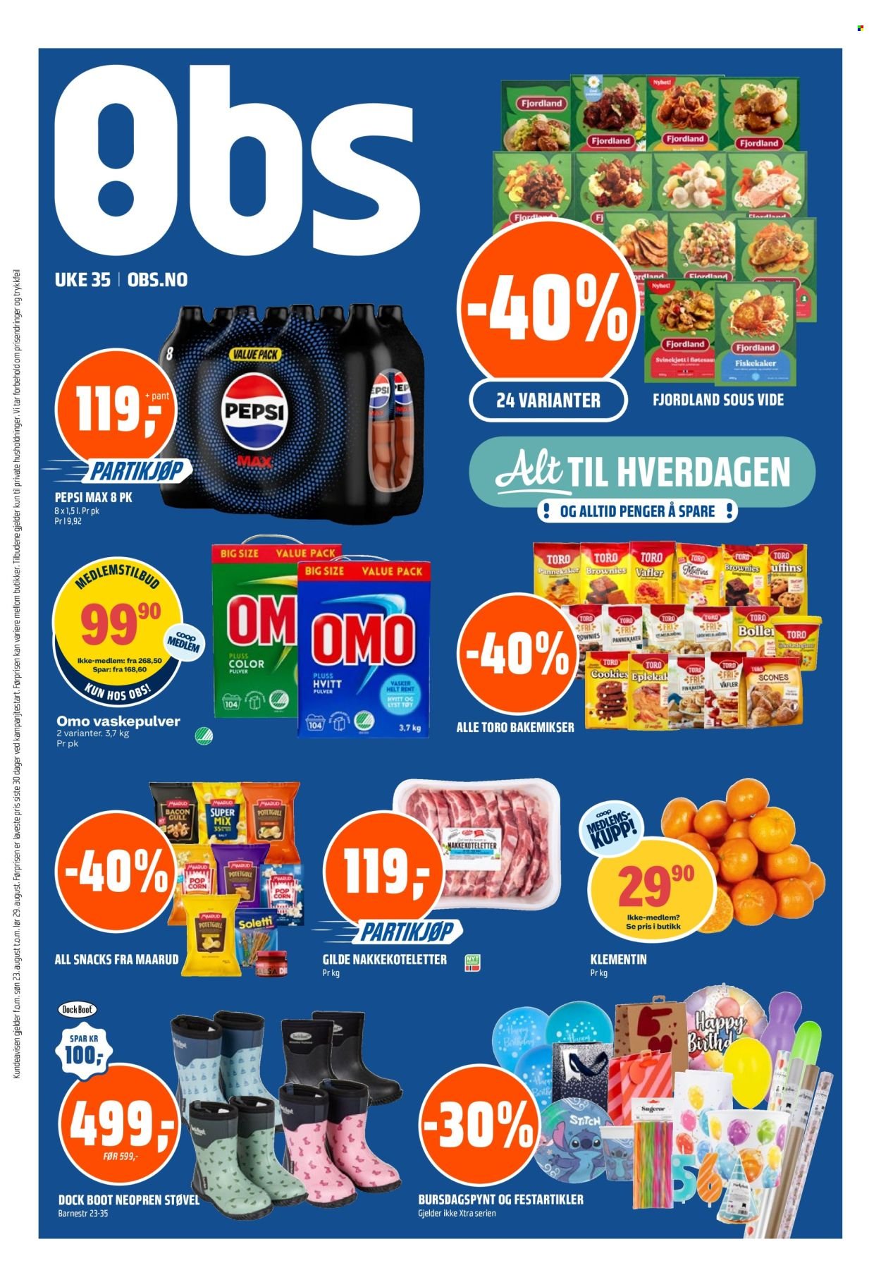 COOP OBS kundeavis - Fra søndag 23. august 2026