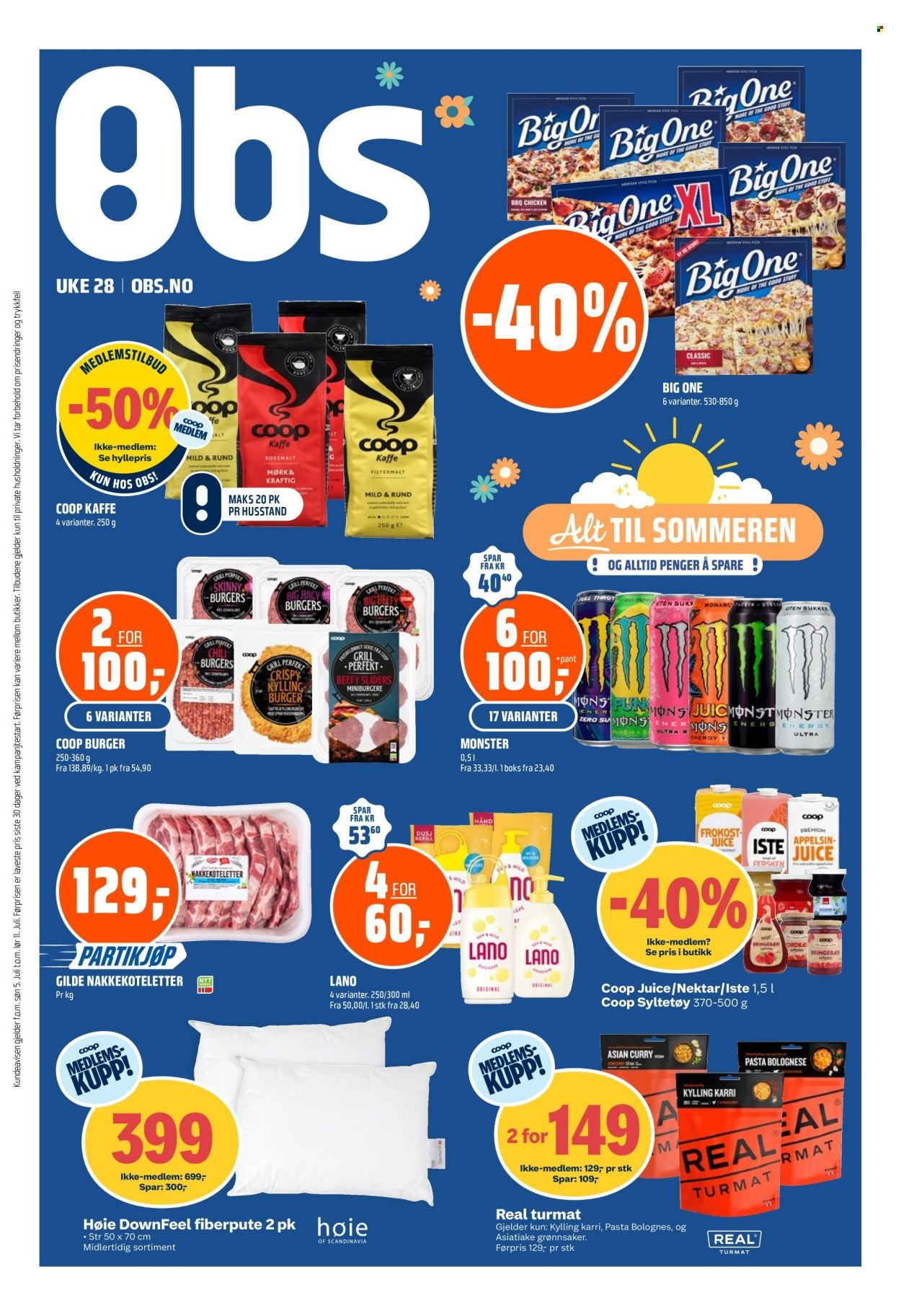 COOP OBS kundeavis - Fra søndag 5. juli 2026