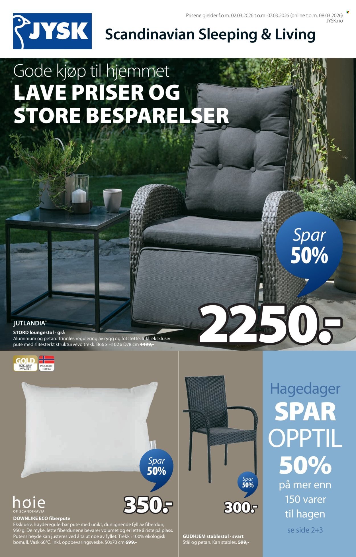 JYSK kundeavis - Fra mandag 2. mars 2026 (2026-03-02 - 2026-03-07)