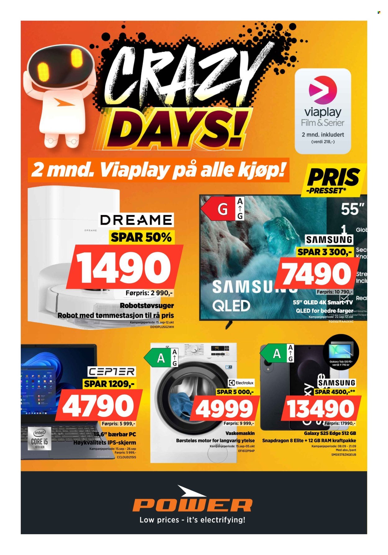 POWER kundeavis - Fra mandag 22. september 2025 (2025-09-22 - 2025-09-28)