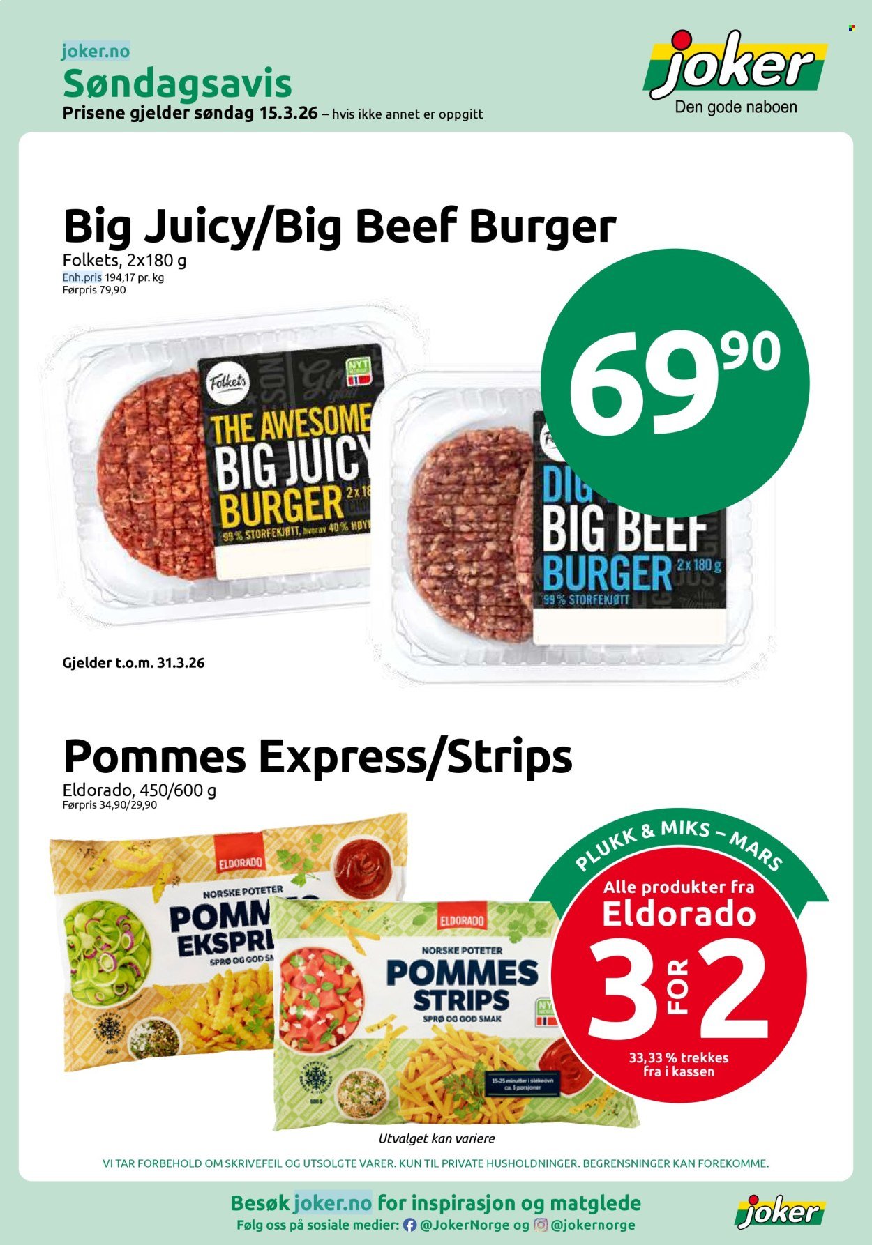 JOKER kundeavis - Fra søndag 15. mars 2026 (2026-03-15 - 2026-03-15)