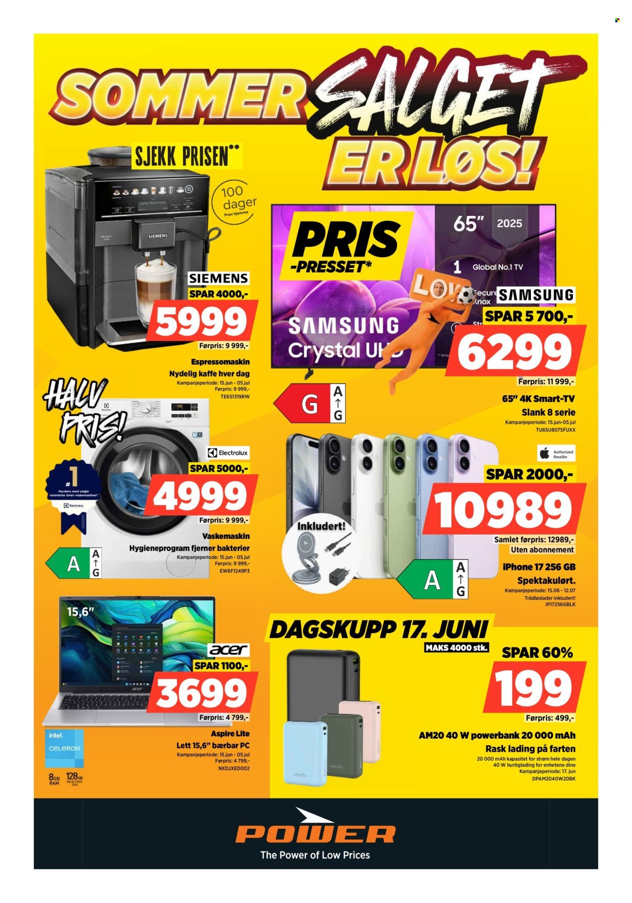 POWER kundeavis - Fra mandag 15. juni 2026