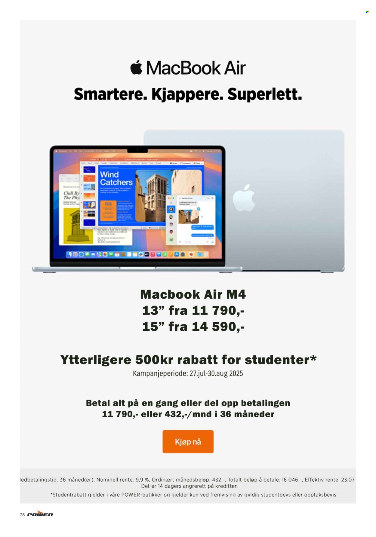 POWER kundeavis - Fra mandag 11. august 2025 (2025-08-11 - 2025-08-17)