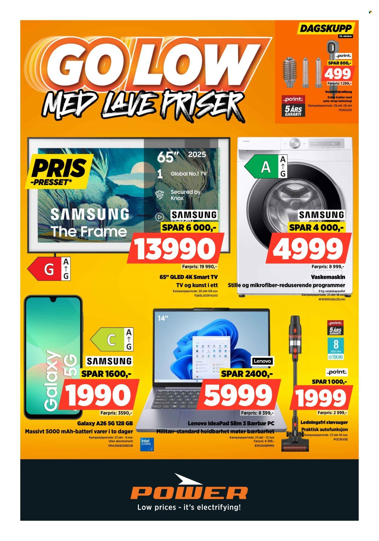 POWER kundeavis - Fra mandag 27. oktober 2025 (2025-10-27 - 2025-11-02)