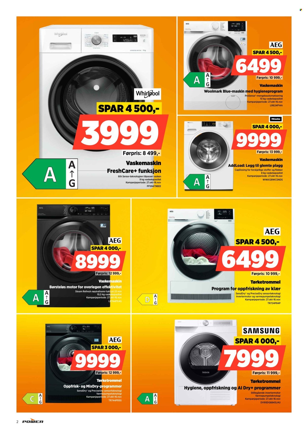 POWER kundeavis - Fra mandag 27. oktober 2025 (2025-10-27 - 2025-11-02)