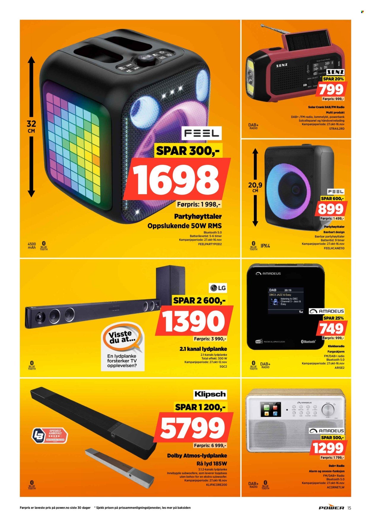 POWER kundeavis - Fra mandag 27. oktober 2025 (2025-10-27 - 2025-11-02)