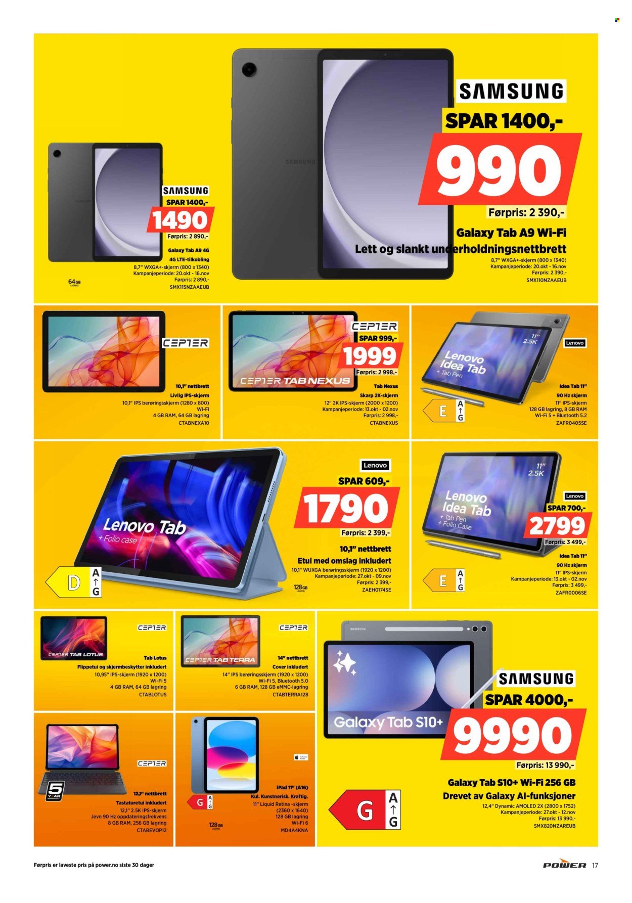 POWER kundeavis - Fra mandag 27. oktober 2025 (2025-10-27 - 2025-11-02)