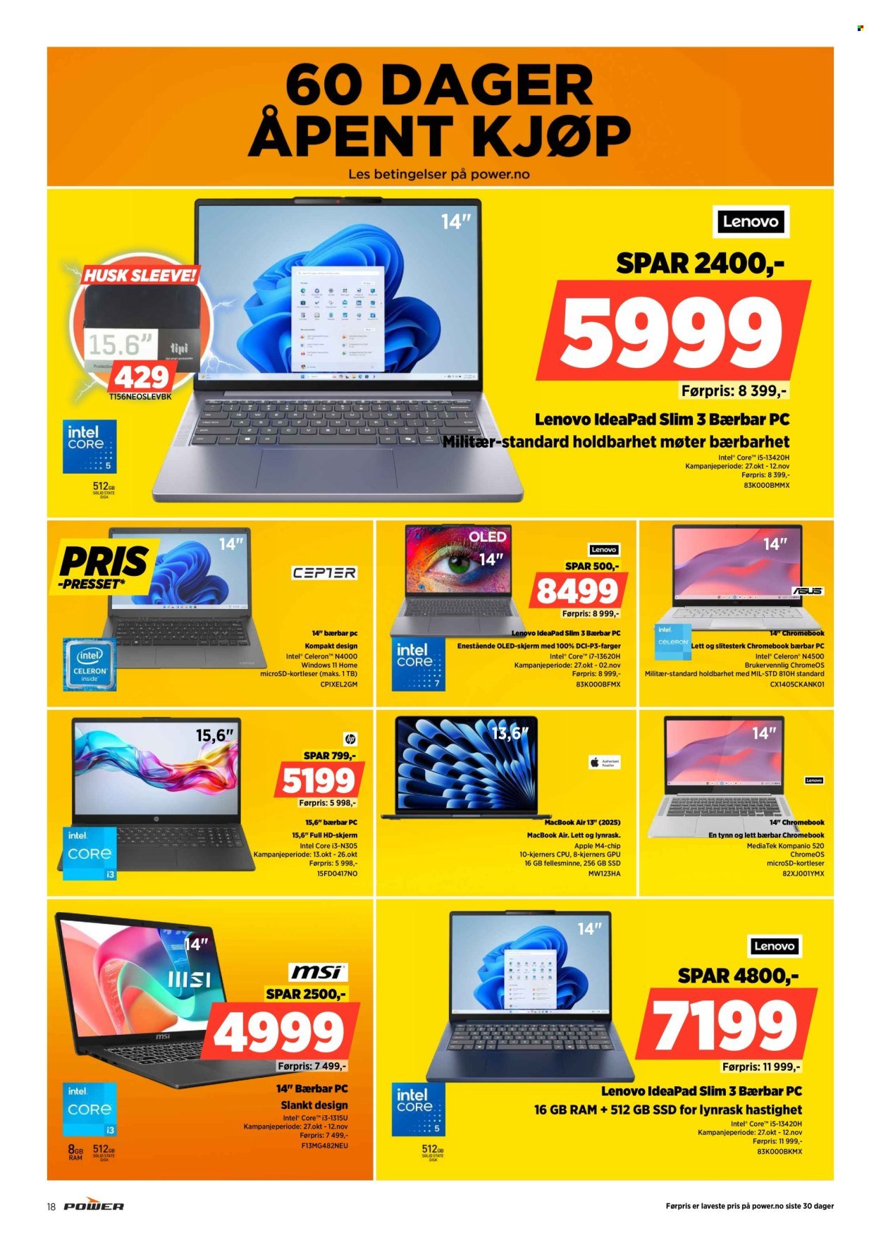 POWER kundeavis - Fra mandag 27. oktober 2025 (2025-10-27 - 2025-11-02)