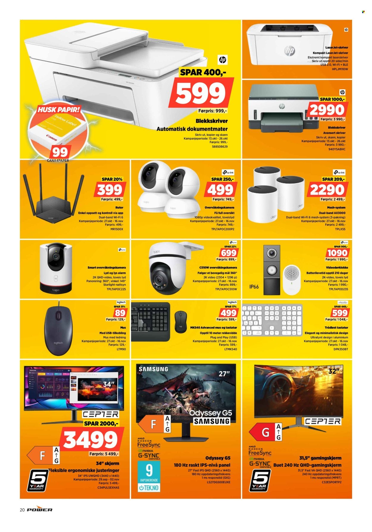 POWER kundeavis - Fra mandag 27. oktober 2025 (2025-10-27 - 2025-11-02)
