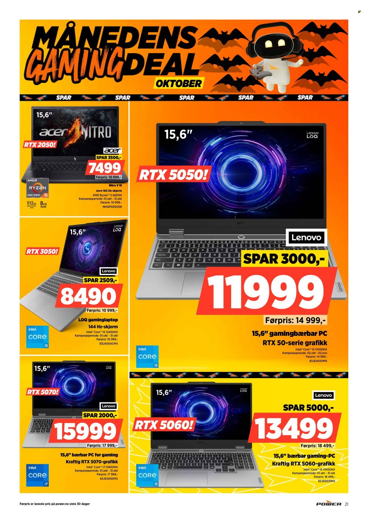 POWER kundeavis - Fra mandag 27. oktober 2025 (2025-10-27 - 2025-11-02)