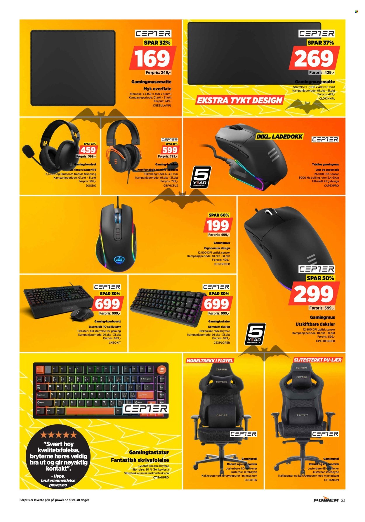 POWER kundeavis - Fra mandag 27. oktober 2025 (2025-10-27 - 2025-11-02)