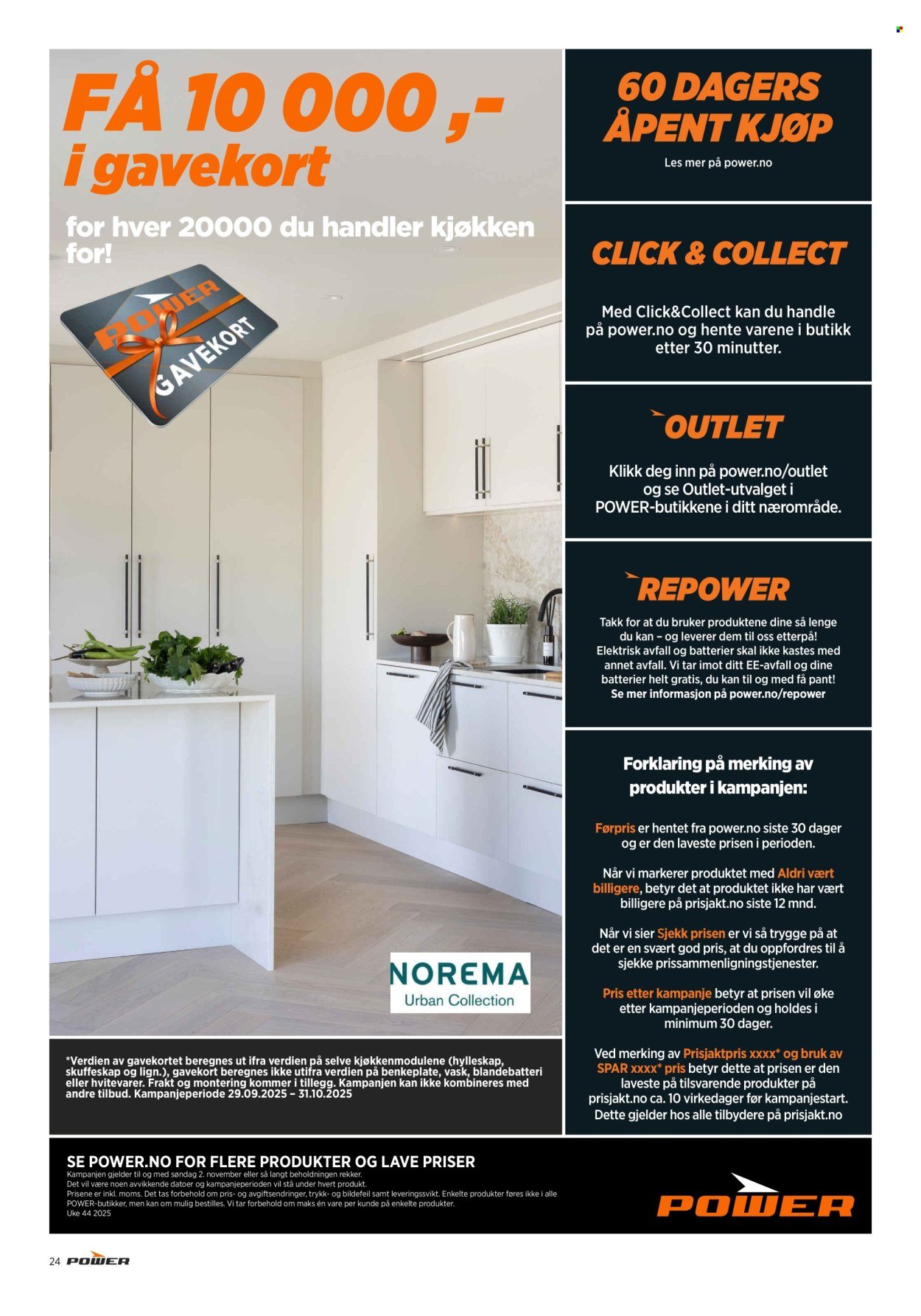 POWER kundeavis - Fra mandag 27. oktober 2025 (2025-10-27 - 2025-11-02)