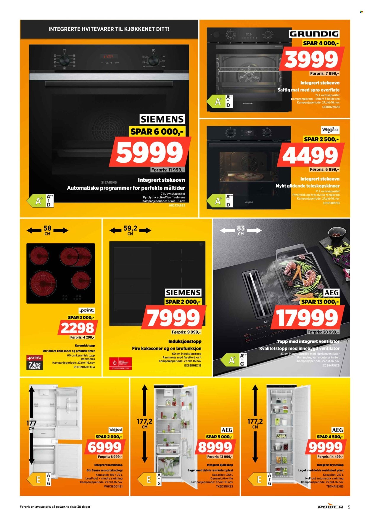 POWER kundeavis - Fra mandag 27. oktober 2025 (2025-10-27 - 2025-11-02)