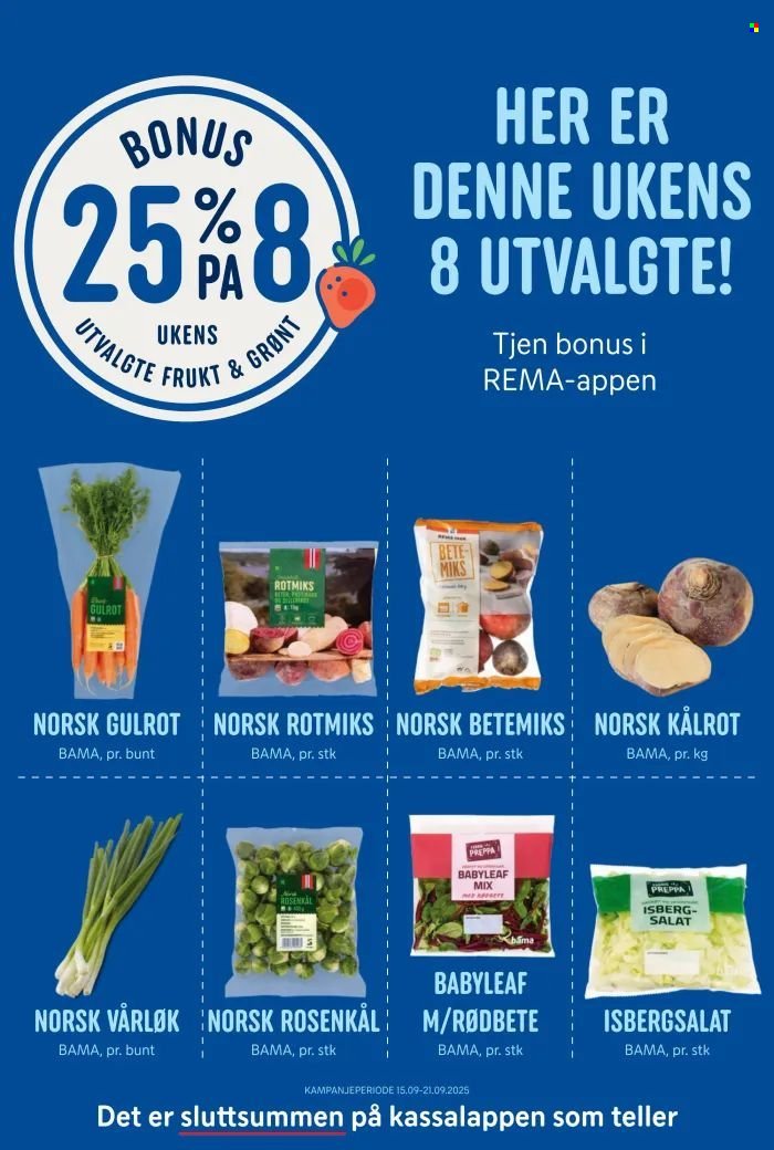 REMA 1000 kundeavis - Fra mandag 15. september 2025 (2025-09-15 - 2025-09-21)