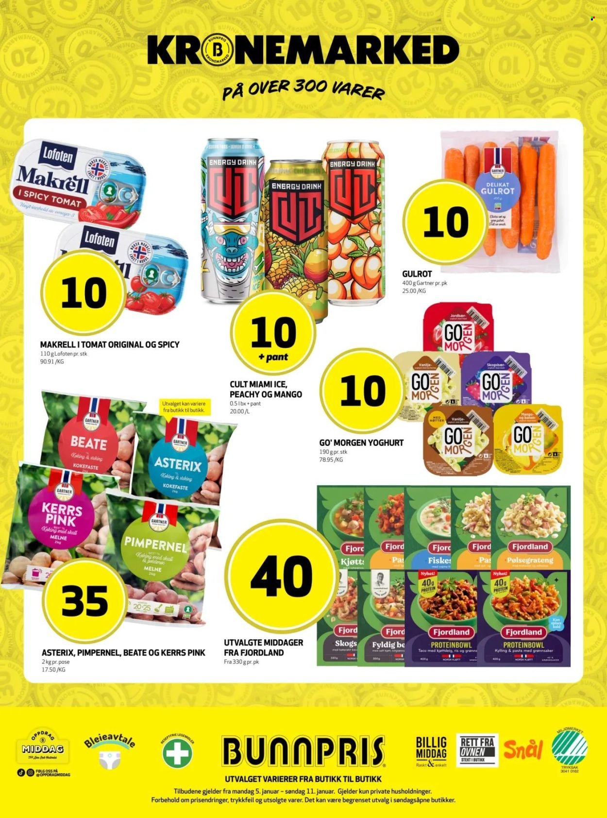 BUNNPRIS kundeavis - Uke 2 (2026-01-05 - 2026-01-11)