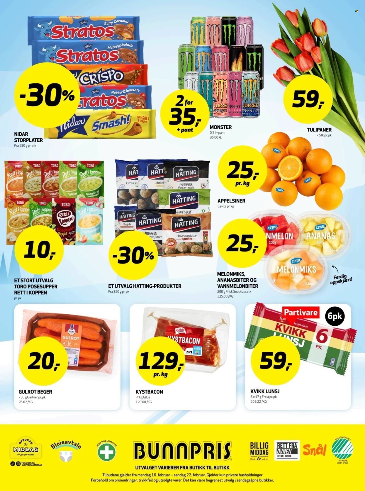 BUNNPRIS kundeavis - Uke 8 (2026-02-16 - 2026-02-22)