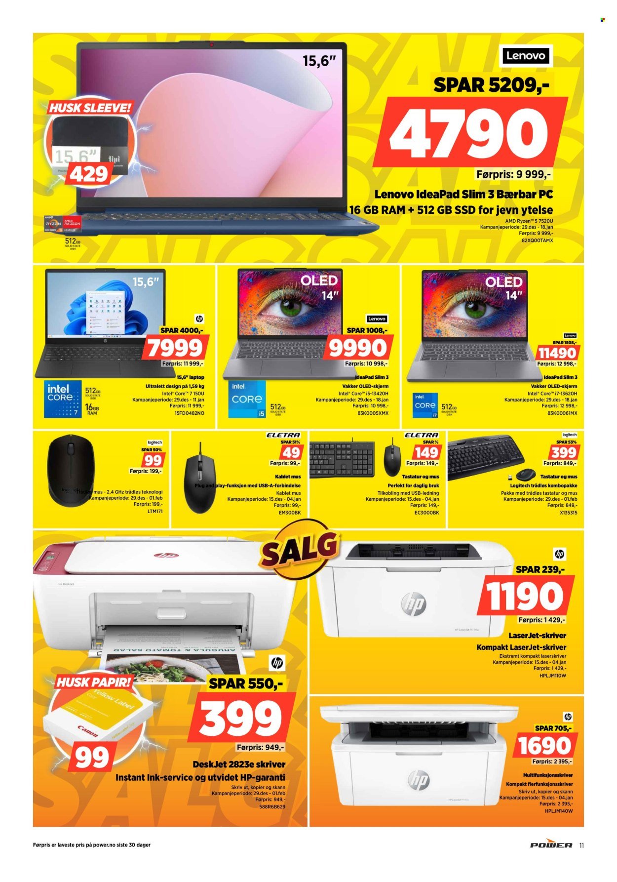 POWER kundeavis - Fra torsdag 1. januar 2026 (2026-01-01 - 2026-01-04)