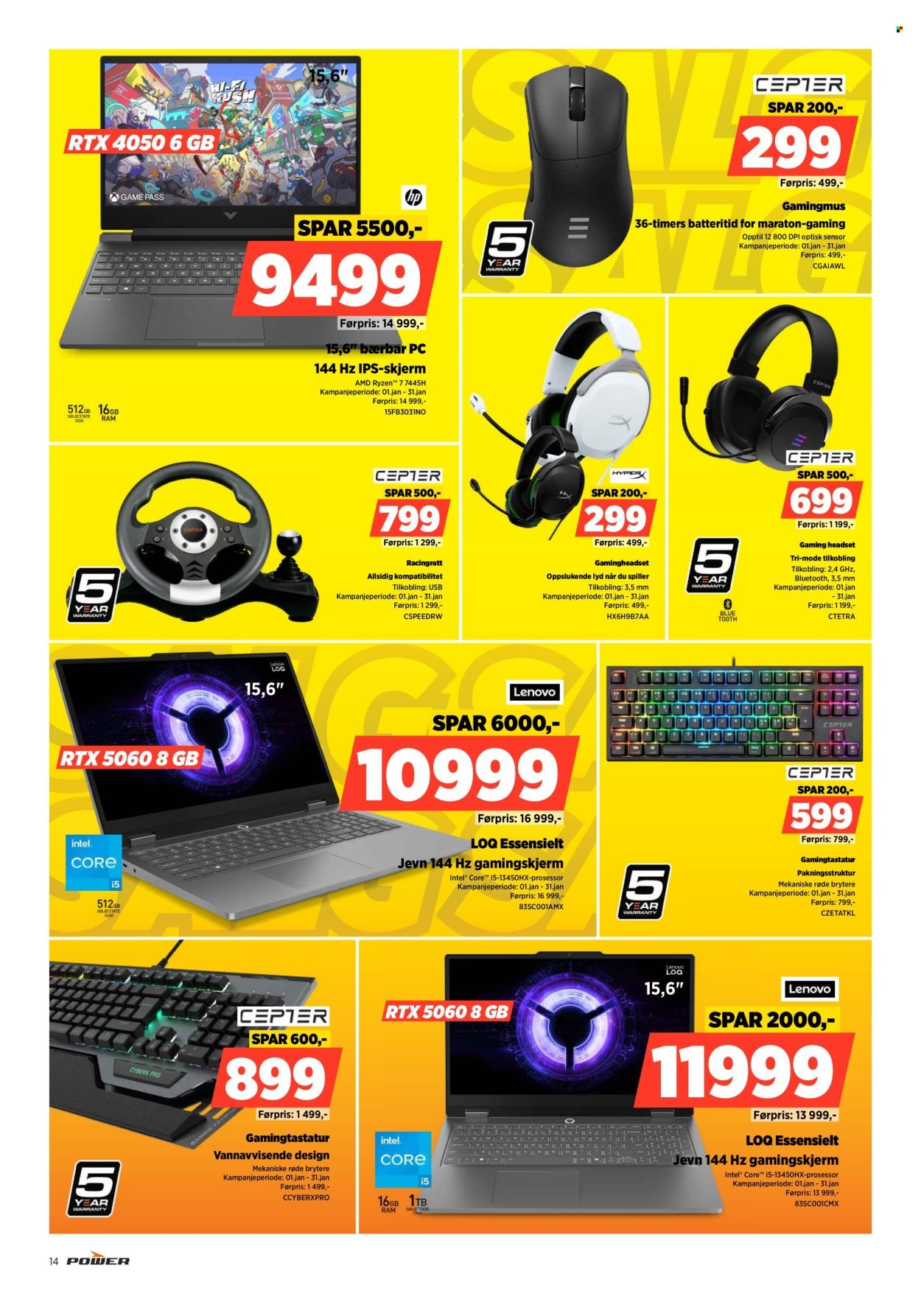 POWER kundeavis - Fra torsdag 1. januar 2026 (2026-01-01 - 2026-01-04)
