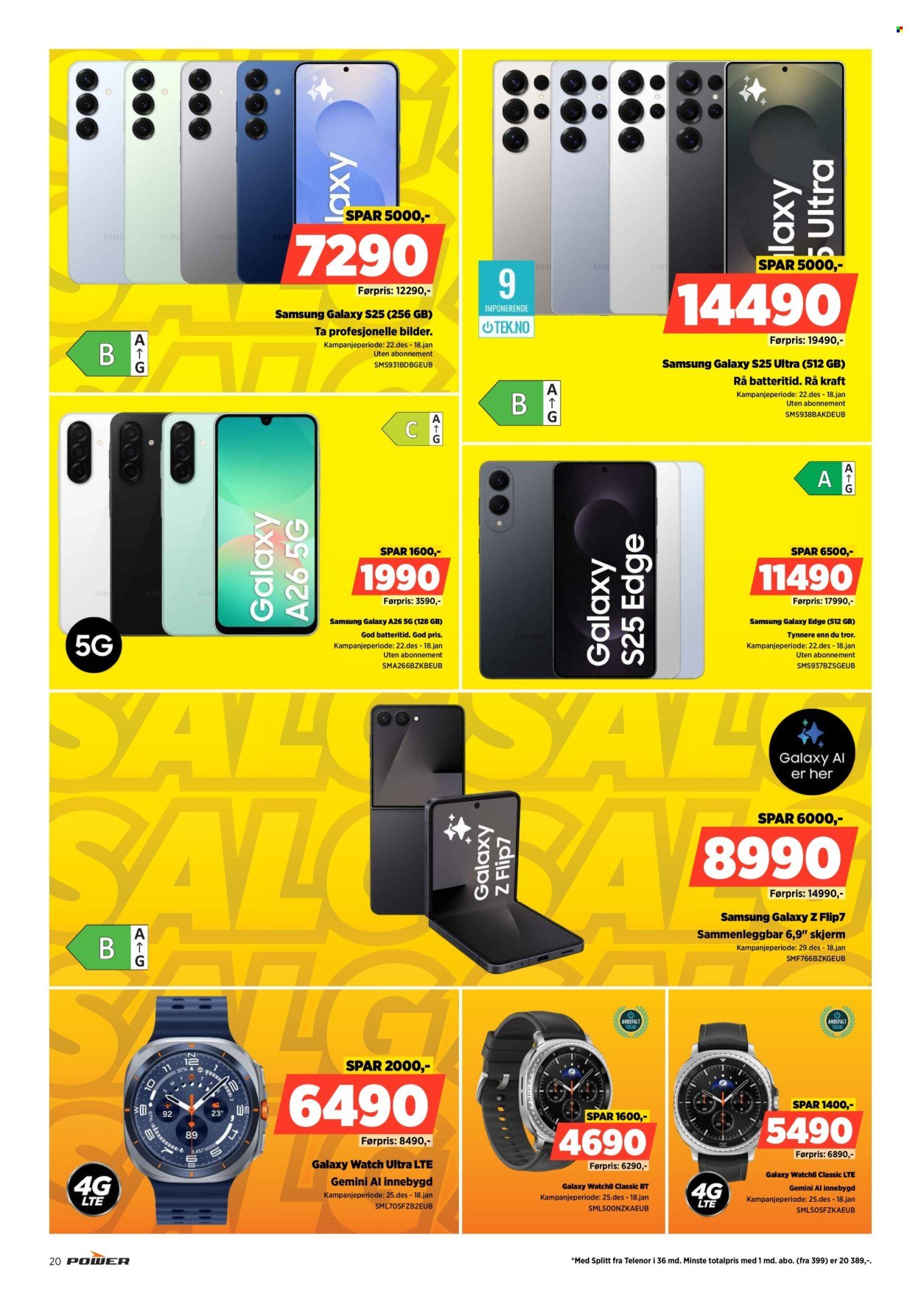 POWER kundeavis - Fra torsdag 1. januar 2026 (2026-01-01 - 2026-01-04)