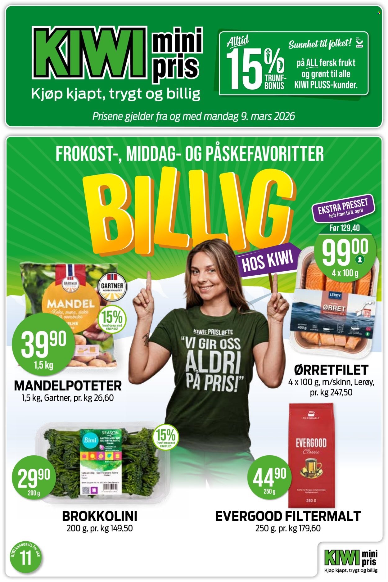KIWI kundeavis - Fra mandag 9. mars 2026 (2026-03-09 - 2026-03-15)