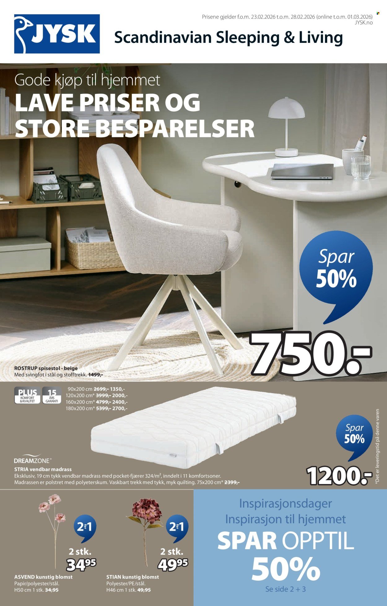 JYSK kundeavis - Fra mandag 23. februar 2026 (2026-02-23 - 2026-02-28)