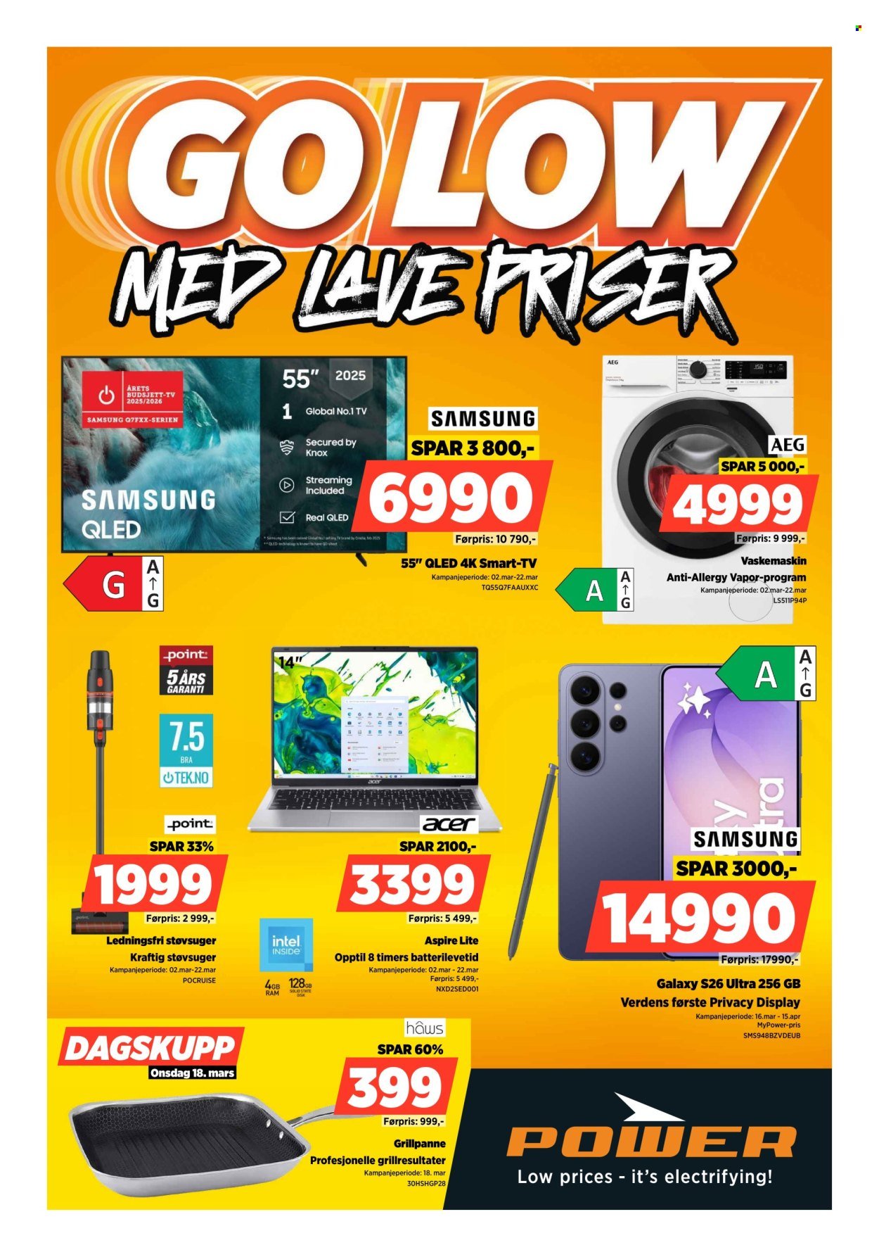 POWER kundeavis - Fra mandag 16. mars 2026 (2026-03-16 - 2026-03-22)