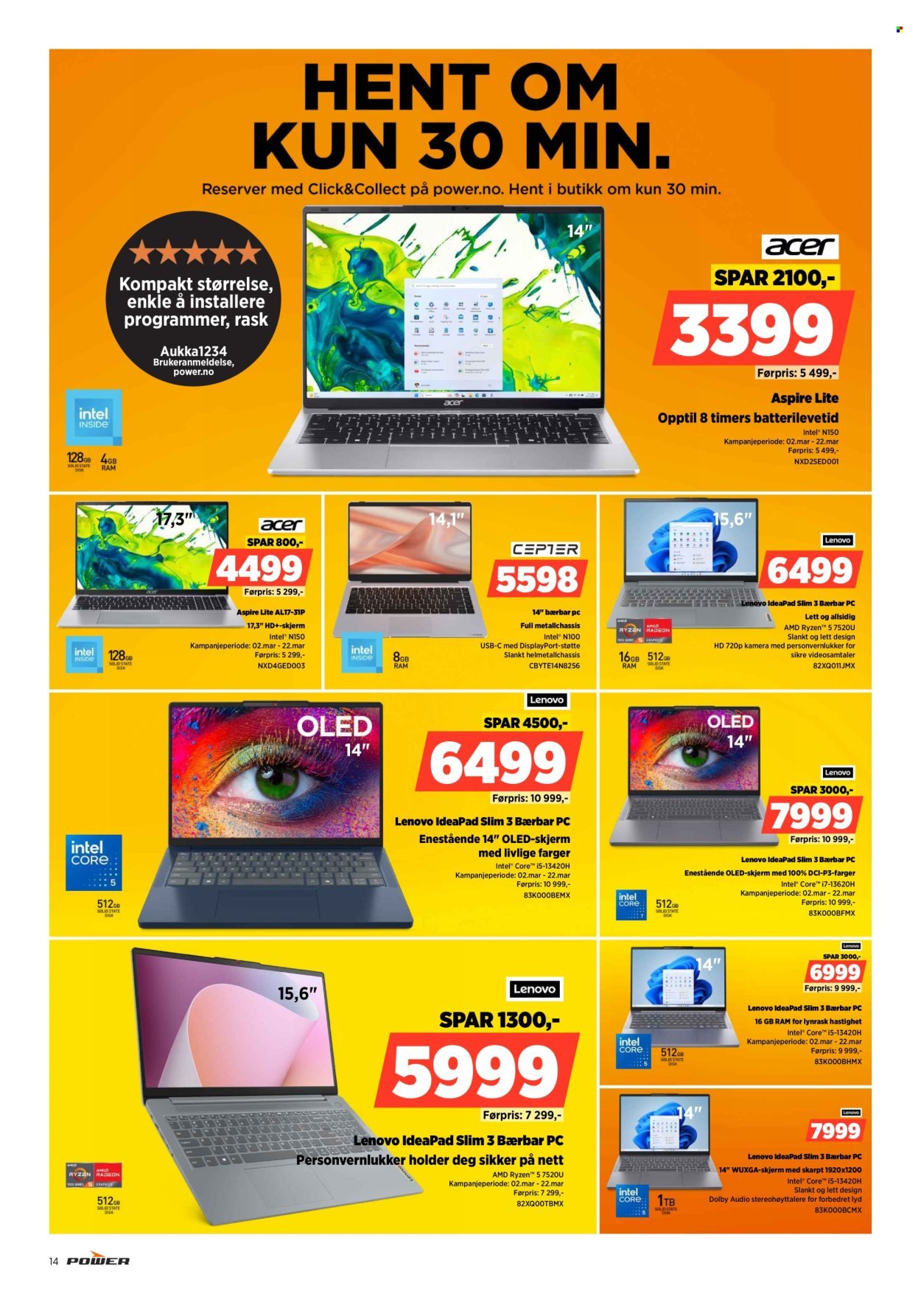 POWER kundeavis - Fra mandag 16. mars 2026 (2026-03-16 - 2026-03-22)