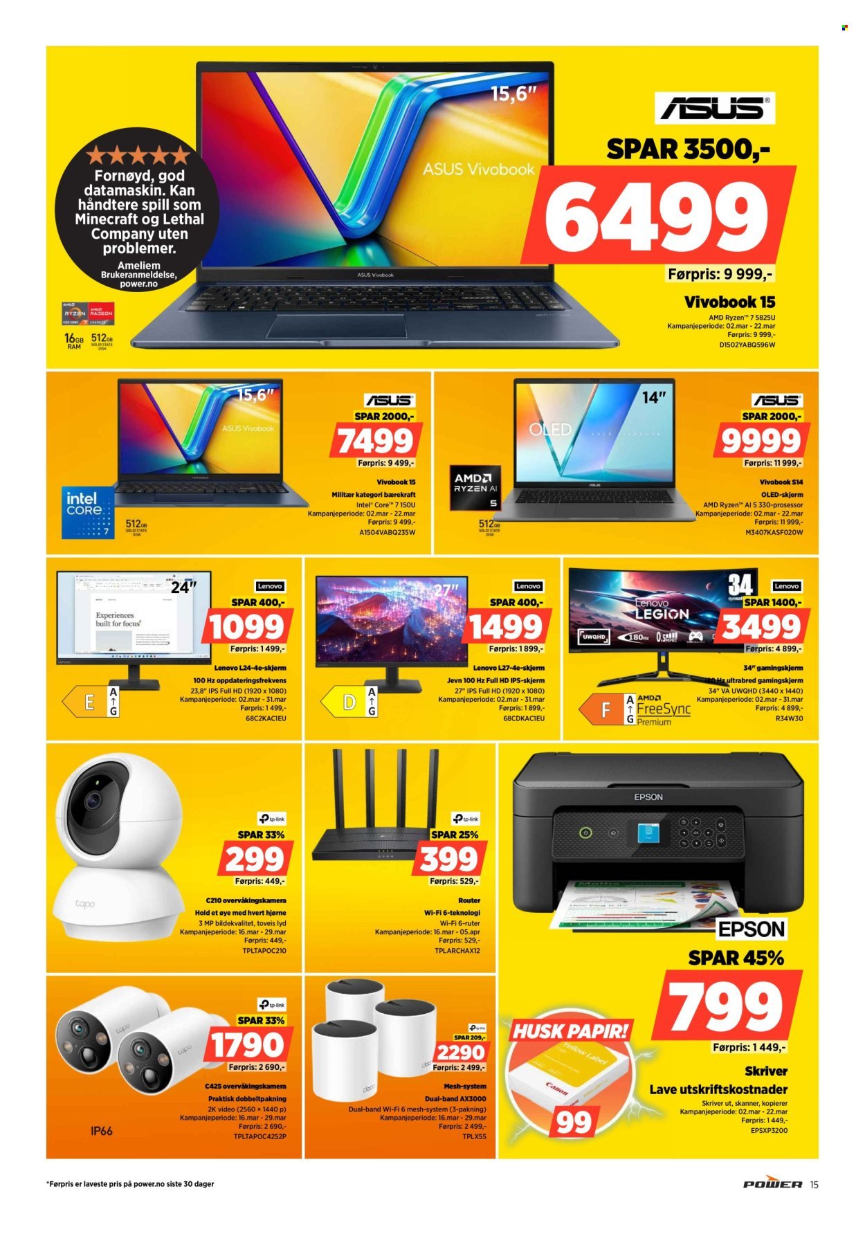POWER kundeavis - Fra mandag 16. mars 2026 (2026-03-16 - 2026-03-22)