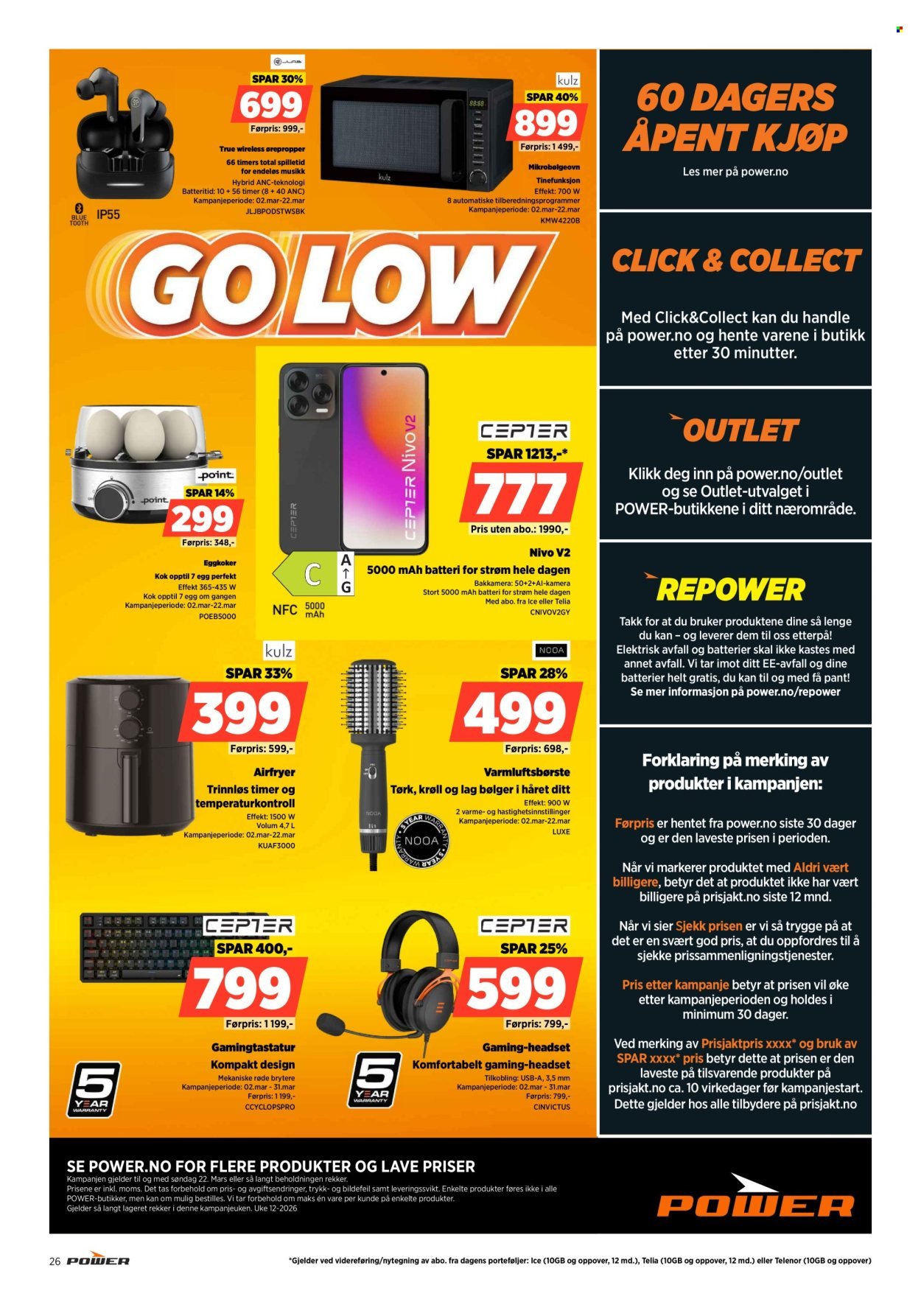 POWER kundeavis - Fra mandag 16. mars 2026 (2026-03-16 - 2026-03-22)
