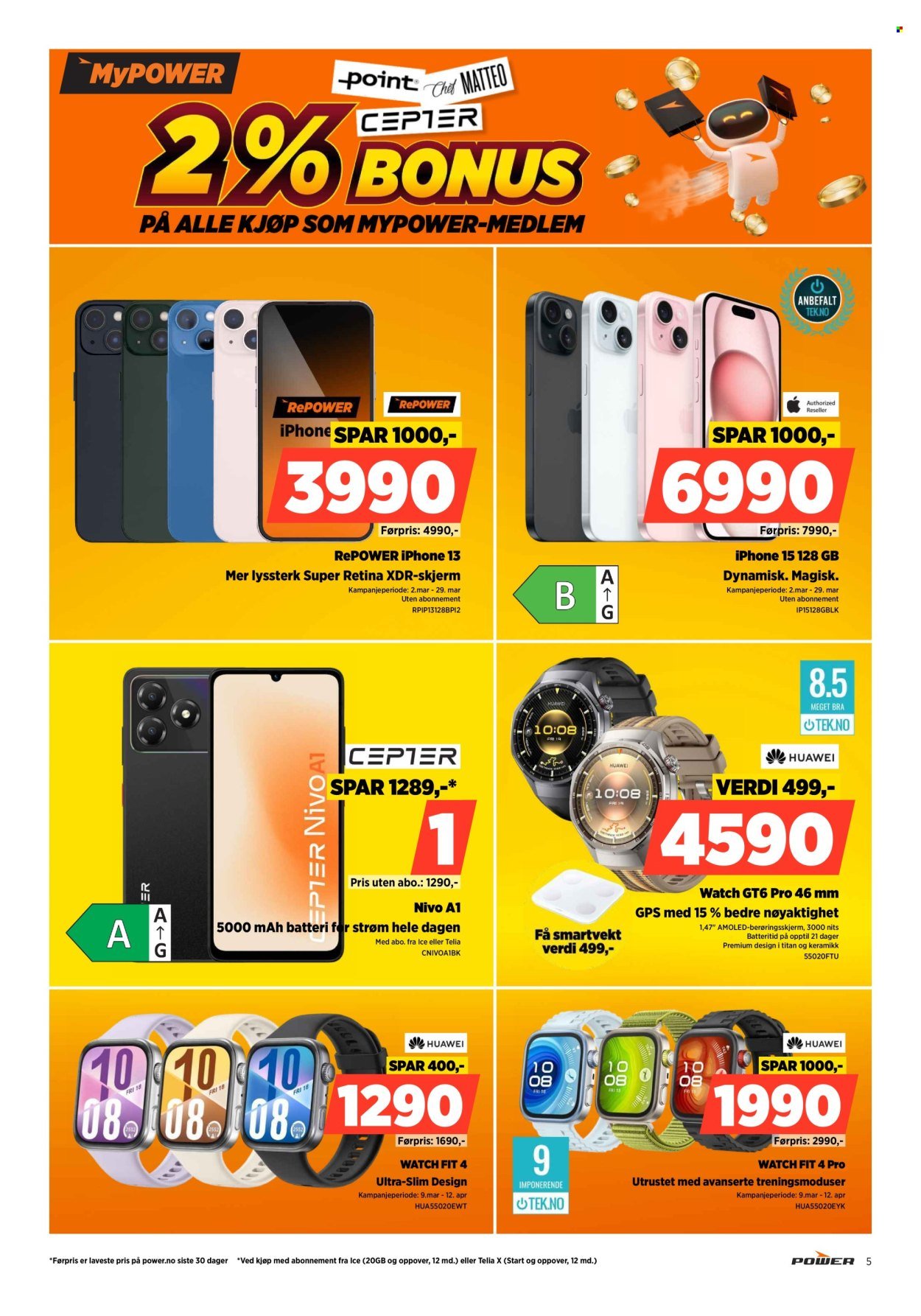 POWER kundeavis - Fra mandag 16. mars 2026 (2026-03-16 - 2026-03-22)