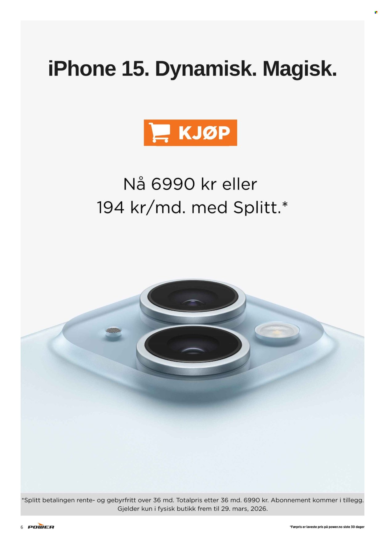 POWER kundeavis - Fra mandag 16. mars 2026 (2026-03-16 - 2026-03-22)