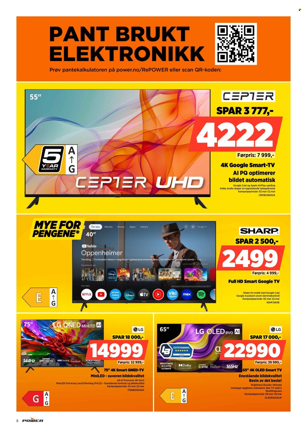 POWER kundeavis - Fra mandag 16. mars 2026 (2026-03-16 - 2026-03-22)