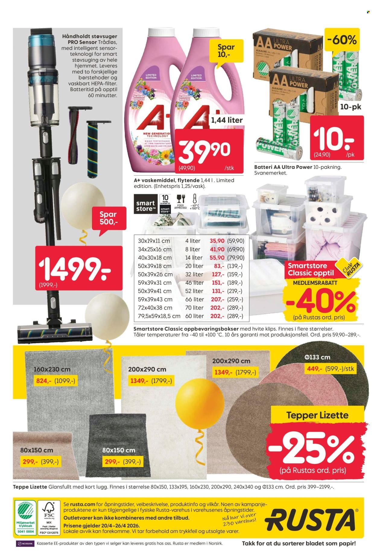 RUSTA kundeavis - Fra mandag 20. april 2026 (2026-04-20 - 2026-04-26)