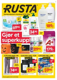 RUSTA kundeavis - Fra mandag 12. oktober 2026
